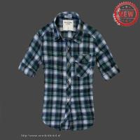 dames abercrombie fitch plaid lang overhemd koningsblauw groen Kleren Ontwerpen xwbic284